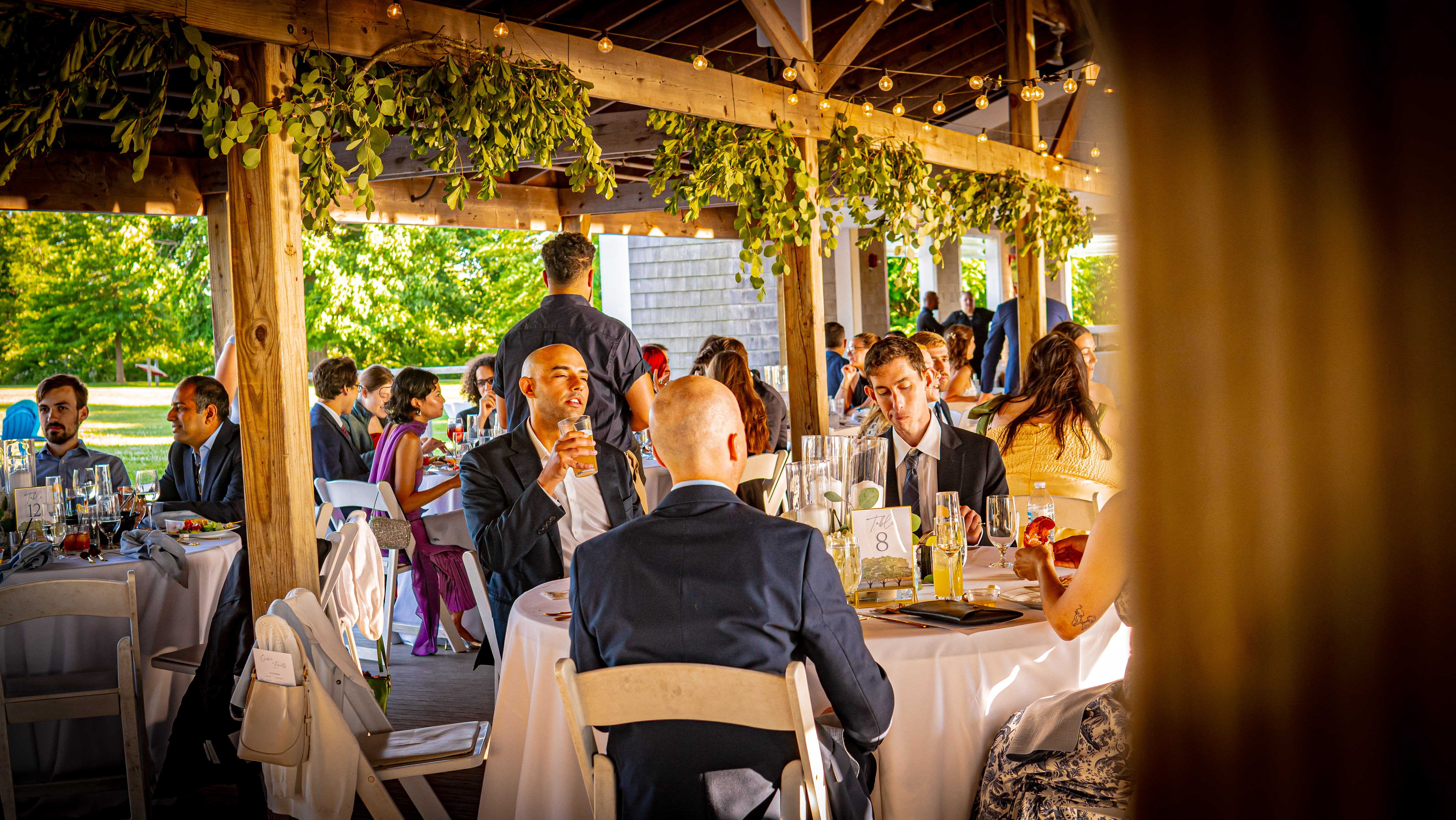 Dinner under the pergola